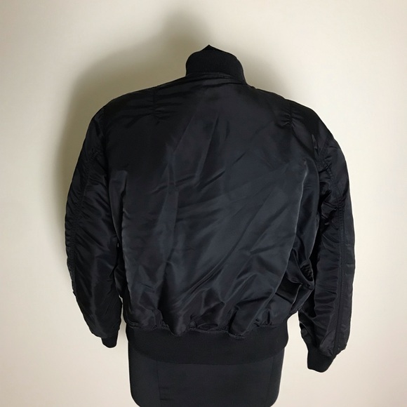 Uniqlo Black Satin Bomber Jacket - Picture 3 of 7
